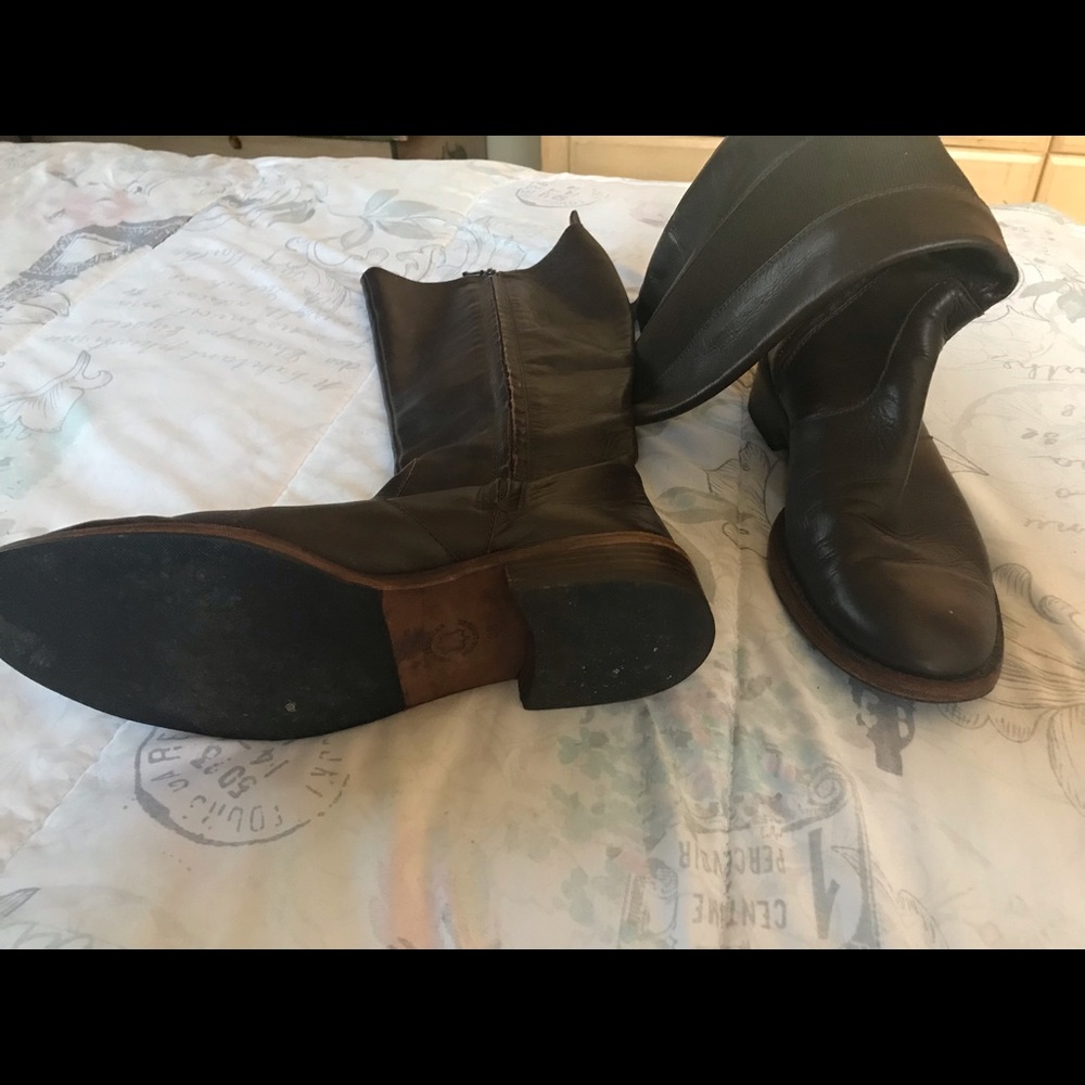 Leather boots